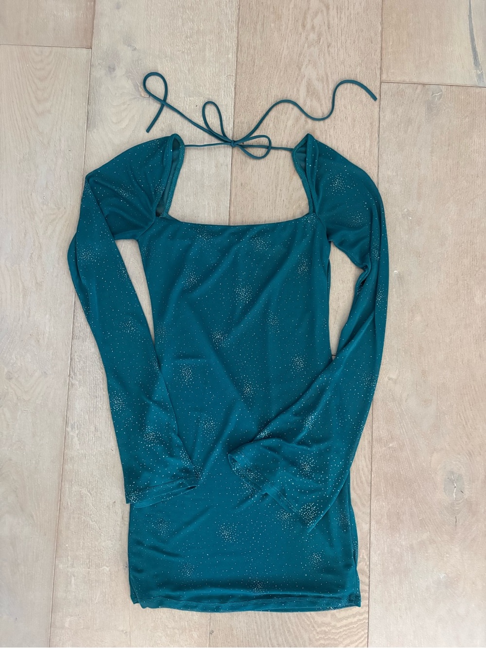 Lucy in the sky teal sparkly dress